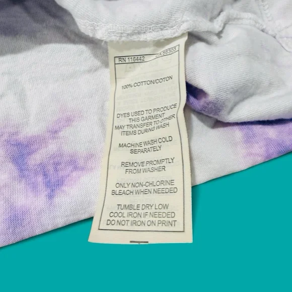 A-LAB Tie Dye Cropped Tank Mushroom Graphic Festival Top Size Large - Picture 4 of 5